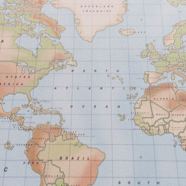 Miss Wood Woody Map Watercolour Physical L