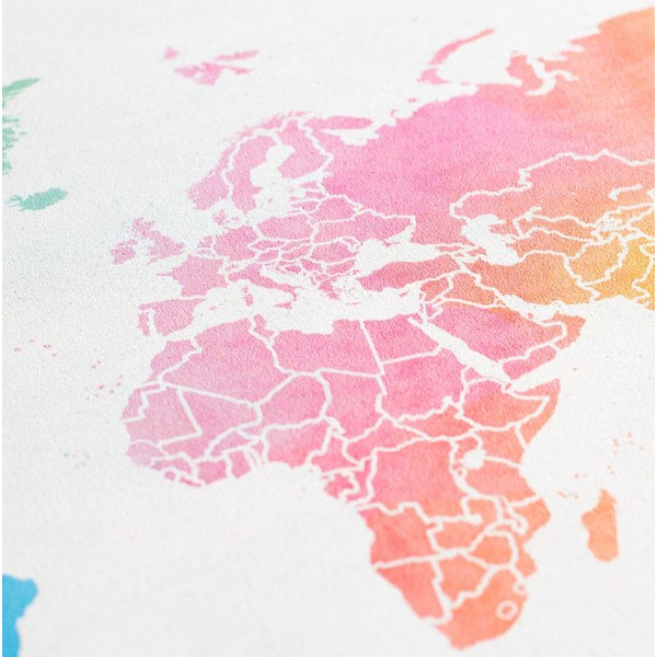 Miss Wood Woody Map Watercolour Splash XL