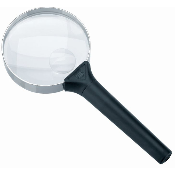 Schweizer Magnifying glass Basic-Line BIFOCUS hand magnifier, 6D/16D; Ø75/Ø20mm, bifocal