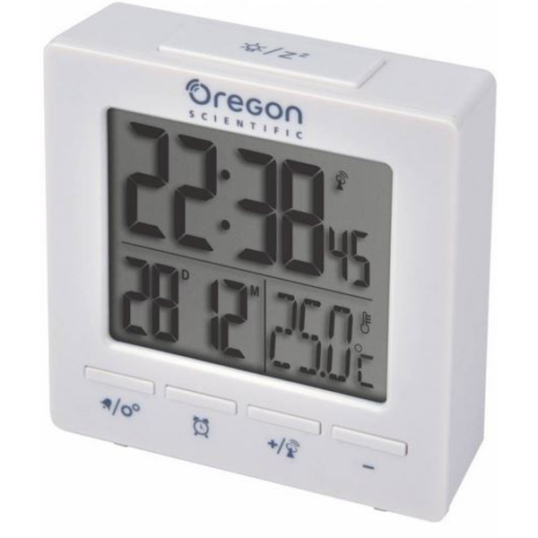 Oregon Scientific Weather station RC Alarm clock with temperature white