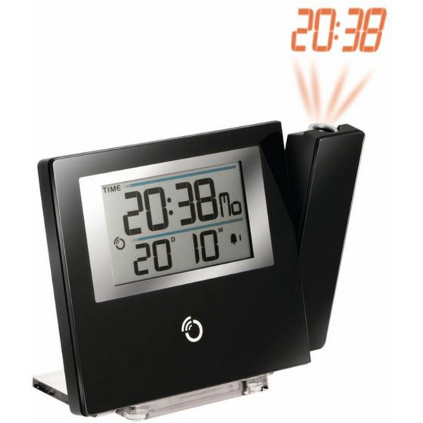 Oregon Scientific Ultra slim projection Clock black with red time display
