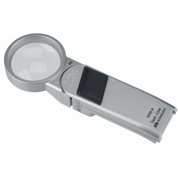 Schweizer Magnifying glass Lupe Tech-Line MODULAR 4x/Ø55mm, asphärisch, 2700K