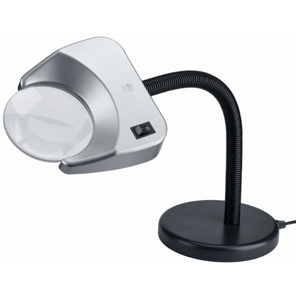 Schweizer Tech-Line LED magnifying lamp, 4500K tabletop base, 2x/Ø120mm, biconvex, tabletop base