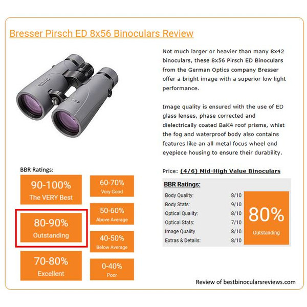 Bresser Binoculars 8x56 Pirsch ED