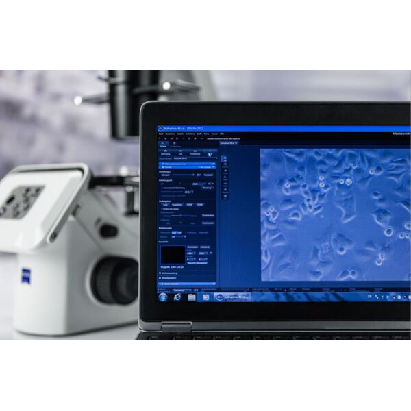 ZEISS inverted microscope Primovert HDcam Ph0, Ph1, Ph2, 40-400x, Ph1, Cond 0.4, Cam 5MP