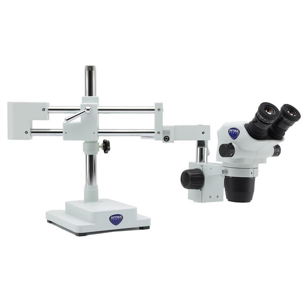 Optika Stereo zoom microscope SZO-9, bino, 6.7-45x, overhanging, 2-arm, without Lighting