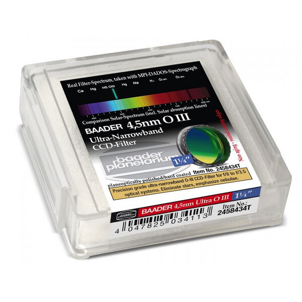 Baader Filters Ultra-Narrowband 4.5nm OIII CCD-Filter 1,25"