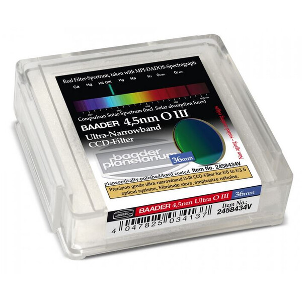 Baader Filters Ultra-Narrowband 4.5nm OIII CCD Filter 36mm