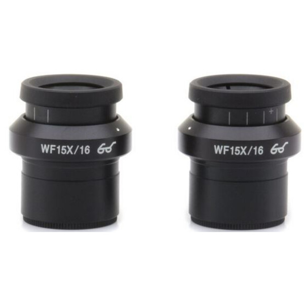 Optika Eyepieces ST-302, WF15x/16 (pair), high eyepoint, dioptre adjustment and eyecups