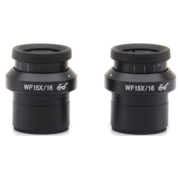 Optika Eyepiece Okulare ST-302, WF15x/16 (Paar), high eyepoint, Dioptrienausgleich und Augenmuscheln