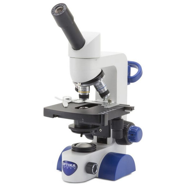 Optika Microscope B-63, mono, 40-600x, LED, Akku, Kreuztisch