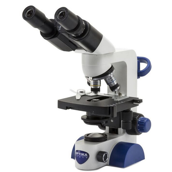 Optika Microscope B-66, bino, 40-400x, LED, Akku, Kreuztisch