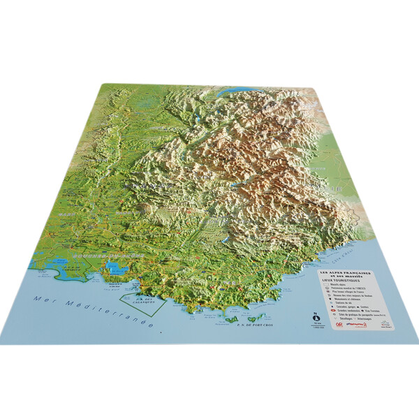 3Dmap Regional map Les Alpes Françaises et ses massifs alpins