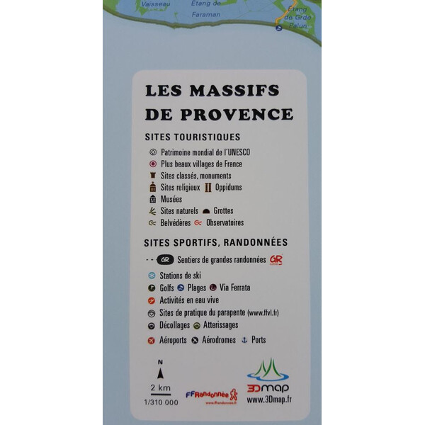 3Dmap Regional map Les Massifs de Provence