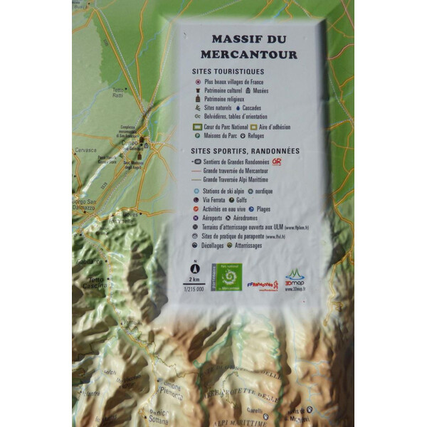 3Dmap Regional map Le Massif du Mercantour
