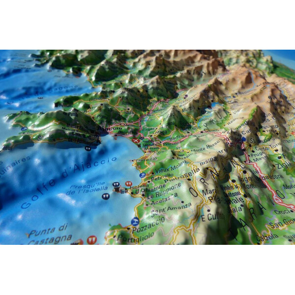 Carte régionale 3Dmap La Corse