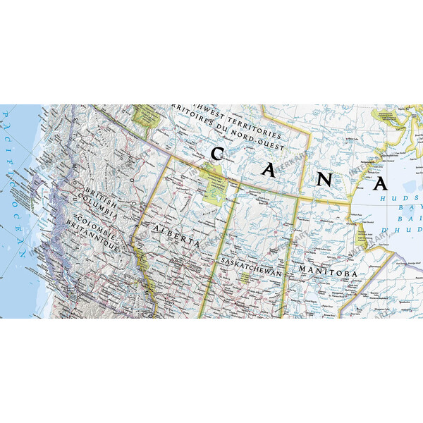 National Geographic Countries map Canada 96 x 81cm