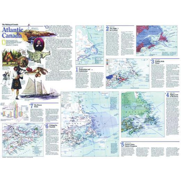 National Geographic Regional map Atlantic Canada