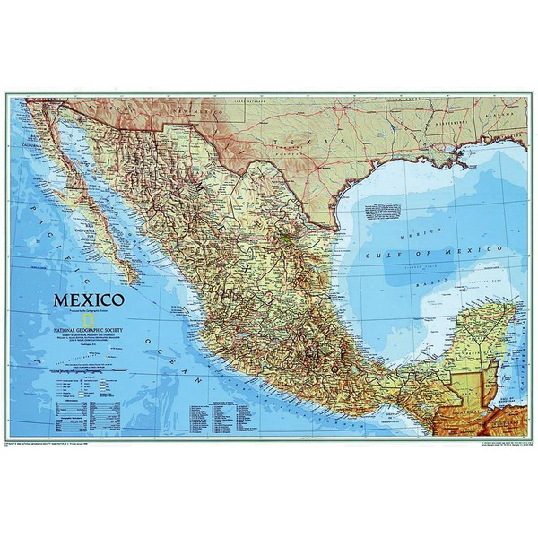 National Geographic Map Mexico