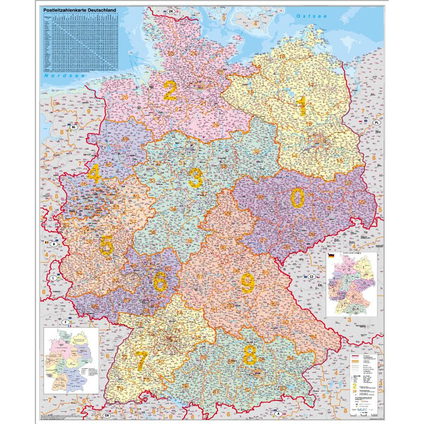 Stiefel Postal code map all-German country