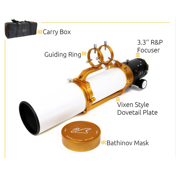 William Optics Apochromatic refractor AP 102/703 Gran Turismo GT 102 OTA