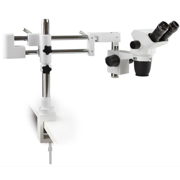Euromex Stereo zoom microscope NZ.1702-BC, 6.5-55x, Doppelarm, Tischklemme, bino