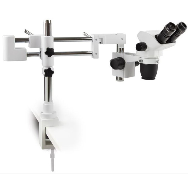 Euromex Stereo zoom microscope NZ.1902-BC, 6.7-45x, double arm, table clamp, bino
