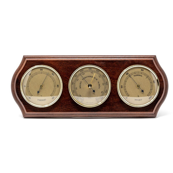 Fischer Weather station 63mm Mahagoni