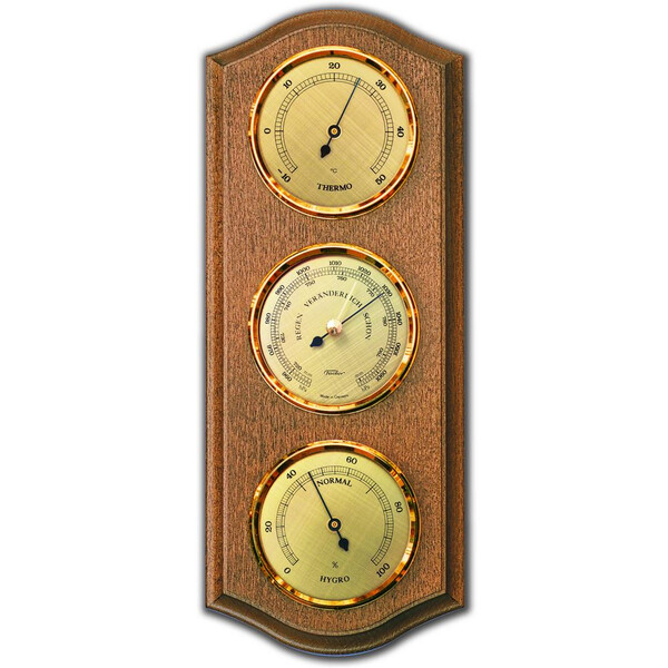 Fischer Weather station Ø 63 mm, oak-coloured, rustic