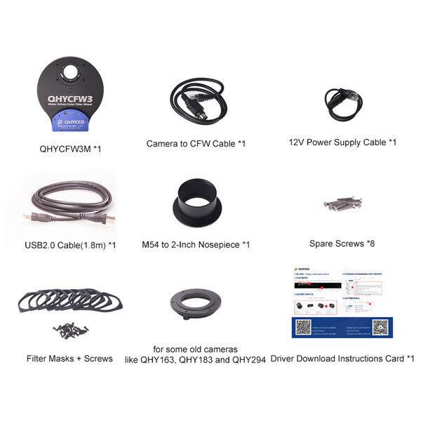 QHY Filterrad CFW3M-US 7x 36 mm