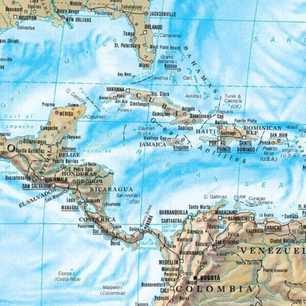 freytag & berndt World map physical (175 x 121 cm)