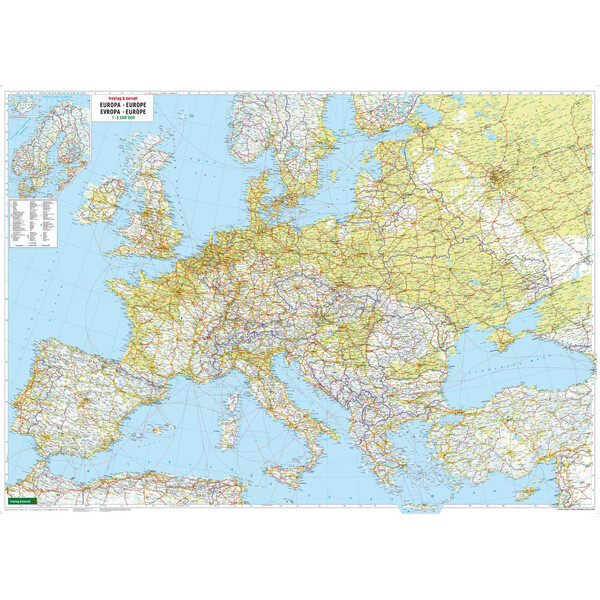 freytag & berndt Continental map Europe (170 x 121 cm)