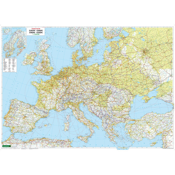 freytag & berndt Continental map Europa (170 x 121 cm)