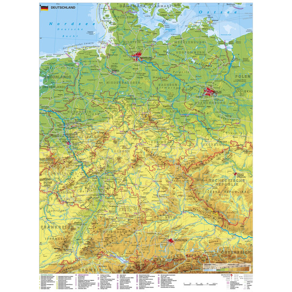 Stiefel Map Germany with UNESCO World Heritage Sites and metal bars