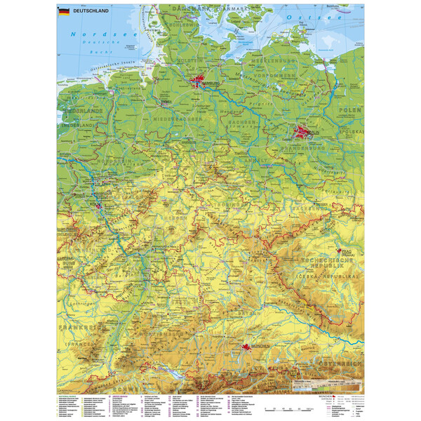Stiefel Map Germany with UNESCO World Heritage Sites