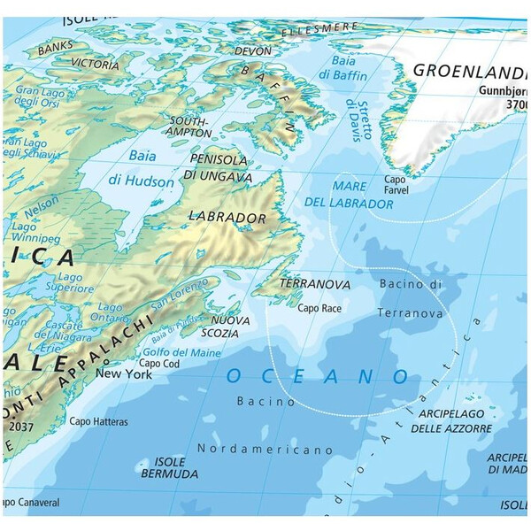 Libreria Geografica World map Planisfero fisico e politico