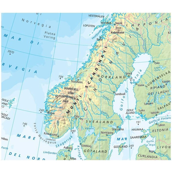 Libreria Geografica Continental map Europa fisica e politica