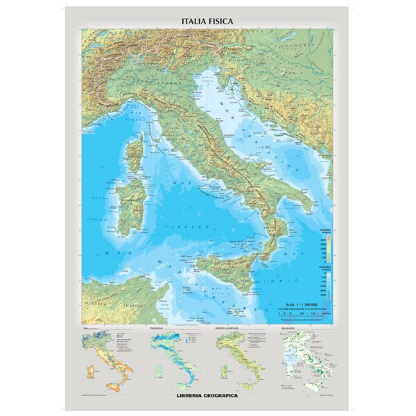 Libreria Geografica Map Italia fisica e politica