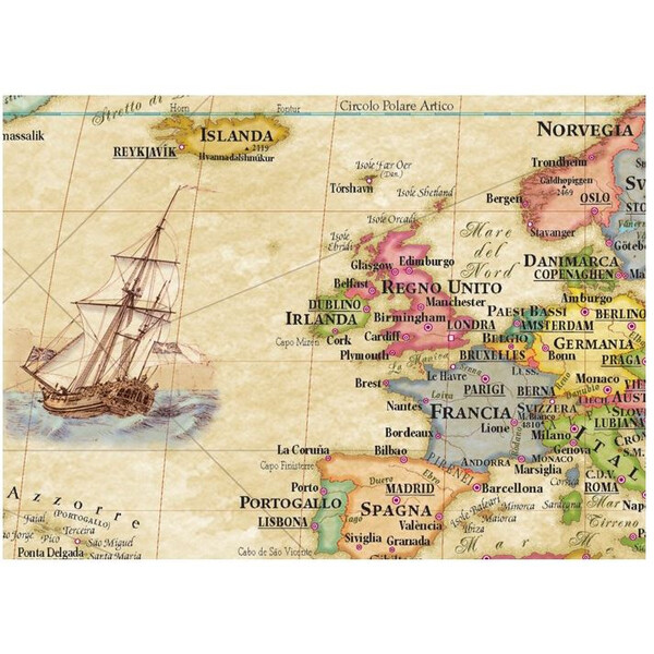 Libreria Geografica World map Planisfero Anticato