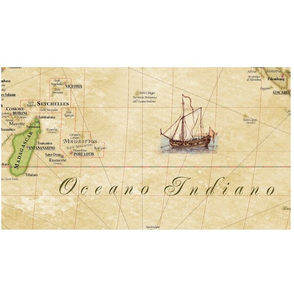 Libreria Geografica World map Planisfero Anticato