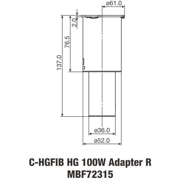 Nikon C-HGFIB HG 100W ADP Light Fibre Adaptor