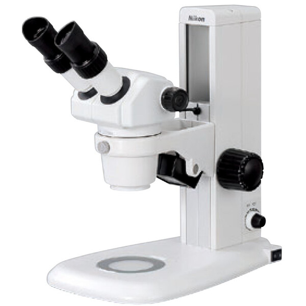Nikon Stereo zoom microscope SMZ445, bino, 0.8x-3.5x, 45°, FN21, W.D.100mm, Auf- u. Durchlicht, LED