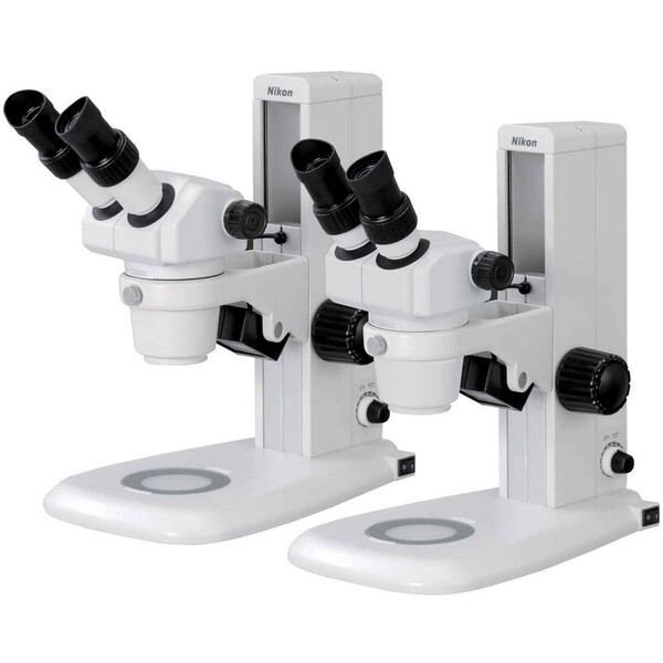 Nikon Stereo zoom microscope SMZ445, bino, 0.8x-3.5x, 45°, FN21, W.D.100mm, Auf- u. Durchlicht, LED