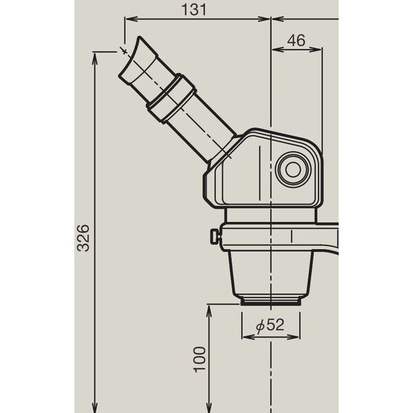 Nikon Stereo zoom microscope SMZ445, bino, 0.8x-3.5x, 45°, FN21, W.D.100mm, single-arm stand