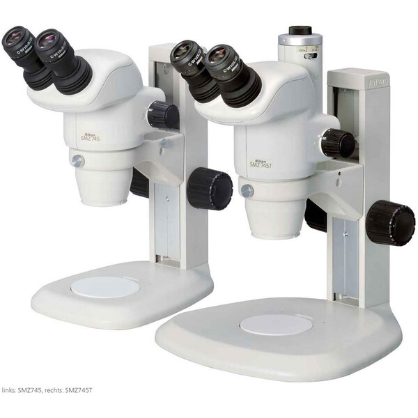 Nikon Stereo zoom microscope SMZ745T, trino, 0.67x-5x,45°, FN22, W.D.115mm, Auf- u. Durchlicht, LED
