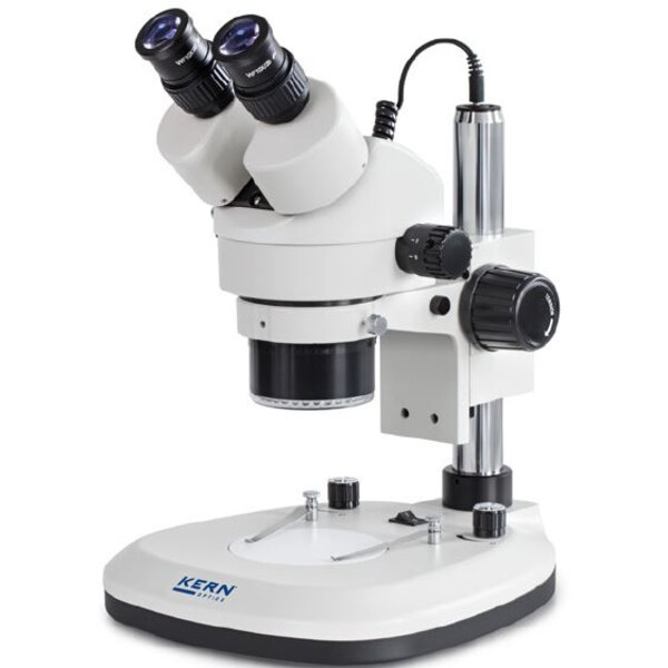 Kern Stereo zoom microscope OZL 466, trino, ring, Greenough, 0.7-4.5x, HWF10x20, 3W LED