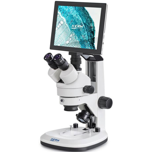 Kern Microscope OZL 468T241 Greenough, rack and pinion, 7-45x, 10x/20, incident/transmitted light, 3W LED, Camera 5MP, USB 2.0, HDMI, WiFi, Tablet