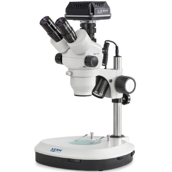 Microscope Kern OZM544C832, trino, 7-45x, HWF 10x23, Auf-Durchlicht, LED 3W, Kamera, CMOS, 5MP, 1/2.5", USB 3.0