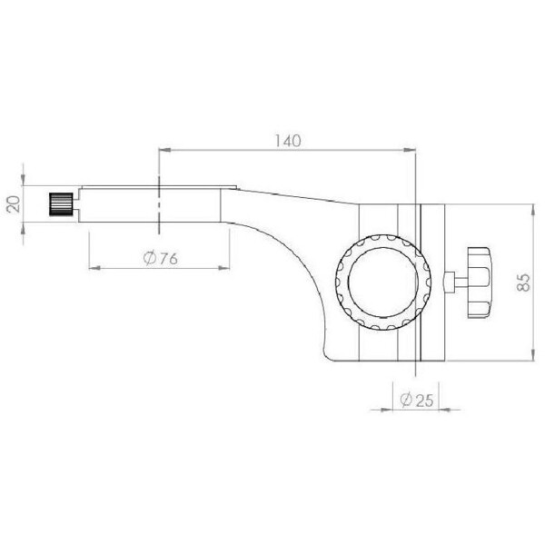 Kern Stereo zoom microscope OZM 912, bino, 7x-45x, HSWF 10x23 mm, Tripod, single-arm (430 mm x 385 mm) w. stage, LED ring light 4.5 W