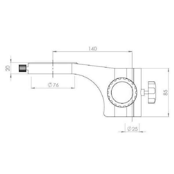 Kern Stereo zoom microscope OZM 953, trino, 7-45x, HSWF 10x23 mm, Industriel stand, table clamp, Ring light LED, 4.5W